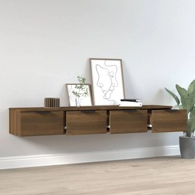 vidaXL Ντουλάπια Τοίχου 2 τεμ. Καφέ δρυς 68x30x20 εκ. Επεξ. Ξύλο