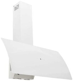 Απορροφητήρας Τοίχου Λευκός 90 εκ. από Ατσάλι και Ψημένο Γυαλί - Λευκό