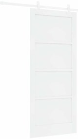 vidaXL Συρόμενη Πόρτα Χειροκίνητος Λευκό 86 x 198.5 cm
