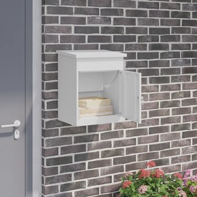 vidaXL Θυρίδα Πακέτων Λευκό 44 x 35 x 59 εκατοστά Ατσάλι