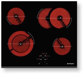 Εστία κεραμική Pyramis Αφής Μπιζουτέ PHC61611BFB 58x51x5 εκ.