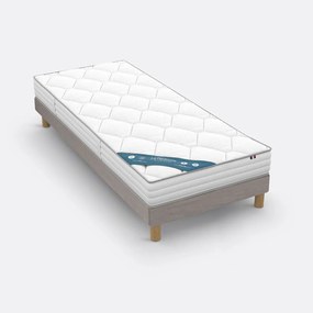 Σετ στρώμα latex και memory foam με υφασμάτινη βάση με τάβλες