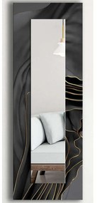 Καθρέπτης Τοίχου 235MRA1166 40x120cm Black-Gold Wallity Mdf,Fabric
