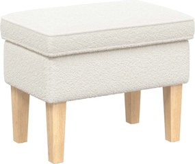 vidaXL Πολυθρόνα Ποδιών Κρεμ 55 x 35 x 41 εκ Μπουκλέ