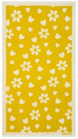 Πετσέτα Θαλάσσης Παιδική Βελουτέ Reyna Yellow Kentia Beach 70x140cm 100% Cotton
