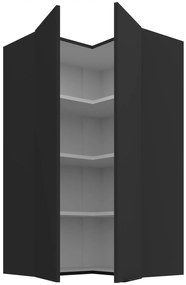 Κρεμαστό ντουλάπι γωνιακό Arianna 60x60 GN 108 2F-Μαύρο