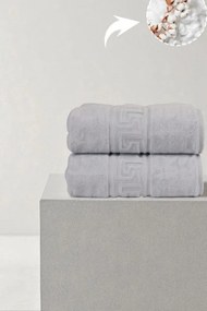 Stewehome Σετ 2 τεμαχίων γκρι βαμβακερές πετσέτες χεριών 50x90 cm