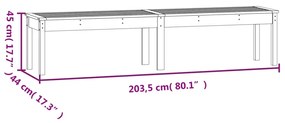 ΠΑΓΚΟΣ ΚΗΠΟΥ ΔΙΘΕΣΙΟΣ ΜΑΥΡΟ 203,5X44X45 ΕΚ. ΜΑΣΙΦ ΞΥΛΟ ΠΕΥΚΟΥ 824022