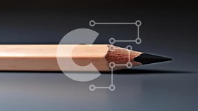 Intra Συλλεκτικό Ξύλινο Παζλ Plywood  4mm - Κοντινό πλάνο ενός ακονισμένου ξύλινου μολυβιού Σε Ξύλινο Κουτί - Διαστάσεις: 10x10 cm – 25 κομμάτια