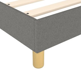 vidaXL Κρεβάτι Boxspring με Στρώμα Σκούρο Γκρι 200x200 εκ. Υφασμάτινο