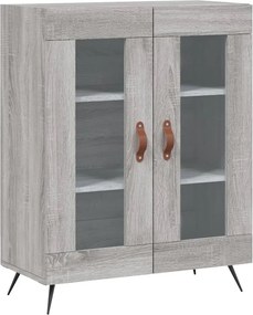 vidaXL Ντουλάπι Γκρι Sonoma 69,5 x 34 x 180 εκ. Επεξεργασμένο Ξύλο