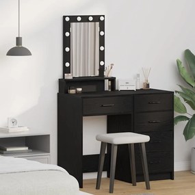 vidaXL Τραπέζι περιποίησης Μαύρο 50 x 41 x 140 εκ. Επεξεργασμένο ξύλο