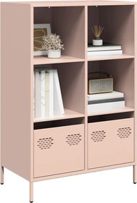 vidaXL Ντουλάπα Ροζ 68x39x103,5 εκ. από Χάλυβα