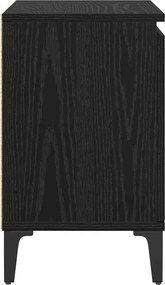 vidaXL Κομοδίνο Μαύρη Οξυά 40 x 30 x 50 cm Επεξεργασμένο Ξύλο