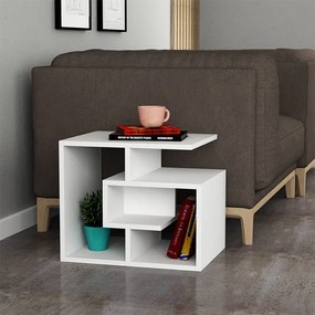 Τραπεζάκι βοηθητικό Labirent Megapap Megapap χρώμα λευκό 54x40x45εκ.