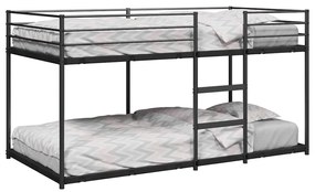 vidaXL Κουκέτα χωρίς στρώμα Μαύρο 107x203 cm Ατσάλι