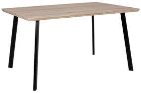 ΤΡΑΠΕΖΙ ΤΡΑΠΕΖΑΡΙΑΣ OFIRA 140X80 SONAMA ΜΕ ΜΑΥΡΑ ΠΟΔΙΑ HM8374