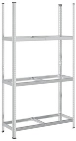 vidaXL Ράφι ελαστικών 3 επιπέδων Ασημί 110x40x200 cm Ατσάλι
