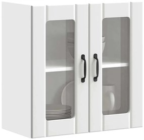 Ντουλάπι τοίχου κουζίνας με γυάλινη πόρτα "Lucca" Λευκό