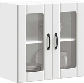 VidaXL Ντουλάπι τοίχου κουζίνας με γυάλινη πόρτα "Lucca" Λευκό