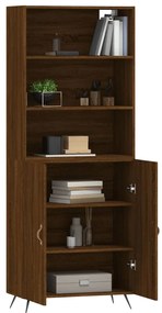 vidaXL Ντουλάπι Καφέ Δρυς 69,5 x 34 x 180 εκ. από Επεξεργασμένο Ξύλο