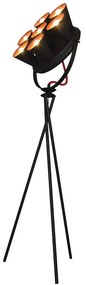 Φωτιστικό Δαπέδου HL-3578-7F 77-4001 Brandon Black & Mat Copper Homelighting Metal