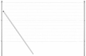 vidaXL Φράχτης με Στήλες. Ασημί 1.2 x 25 m Ατσάλι