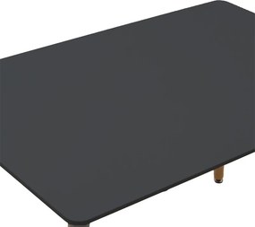 Τραπέζι Natali pakoworld MDF μαύρο-πόδια φυσικό 120x80x76εκ