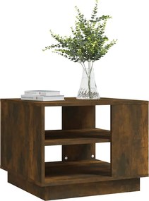 vidaXL Τραπεζάκι Σαλονιού Καπνιστή Δρυς 55x55x43 εκ. Επεξεργ. Ξύλο