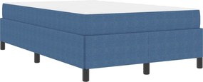 vidaXL Σκελετός Κρεβατιού με στρώμα Μπλε 120 x 200 cm ύφασμα