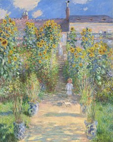 Αναπαραγωγή The Artist's Garden at Vetheuil (1880), Claude Monet