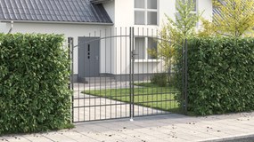vidaXL Πύλη Κήπου με Στεφάνι Δυο Στριφτών Γκρι 200x300 εκ Ατσάλι