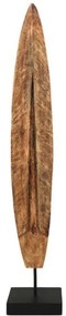 Διακοσμητικό Thalon 312-000032 12,5x9x70cm Natural-Black Inart Μέταλλο,Ξύλο