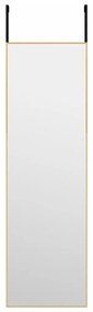 vidaXL Καθρέπτης Πόρτας Χρυσό 30 x 100 εκ. από Γυαλί και Αλουμίνιο