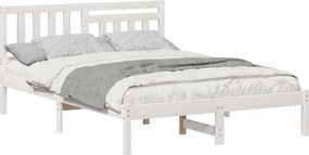 vidaXL Σκελετός Κρεβατιού Λευκό 140 x 190 cm Στερεά ξυλεία πεύκου