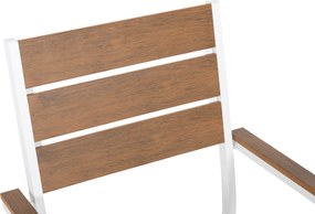 ΠΟΛΥΘΡΟΝΑ ΑΛΟΥΜΙΝΙΟΥ SAGA HM5981.01 ΛΕΥΚΗ-POLYWOOD ΣΕ ΦΥΣΙΚΟ 55x55x86Υεκ.