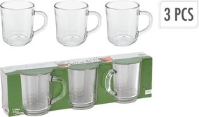 ΚΟΎΠΕΣ COFFEE TEA GLASS SET 3PCS YE5000040