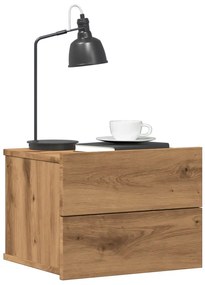 Επιτοίχια κομοδίνα 2 τεμάχια Artisan Oak 40x32x30 cm