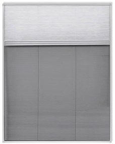 vidaXL Σήτα Παράθυρου Πλισέ 160 x 110 εκ. Αλουμινίου με Σκίαστρο