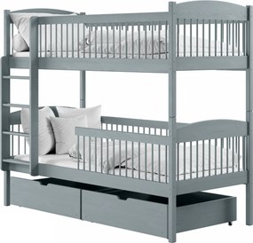 LUNA 90x200 grey bunk bed Lano Furniture