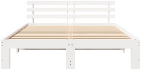 vidaXL Ξύλινο Κρεβάτι Λευκό Ξύλο 160 x 200 εκ. Ανθεκτικό Λευκό Κρεβάτι