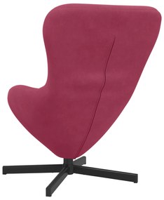 vidaXL Πολυθρόνα Αυγού Wine Red Velvet