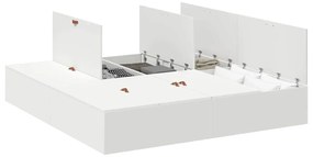 vidaXL Σκελετός Κρεβατιού Λευκό 200 x 200 cm Επεξεργασμένο ξύλο