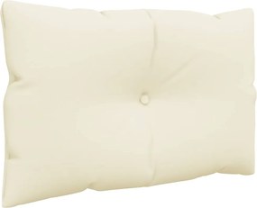 vidaXL Μαξιλάρια Παλέτας 2 τεμ. Κρεμ Υφασμάτινα