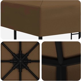 vidaXL Κιόσκι 3 x 3 m Taupe Πολυεστέρας και Χάλυβας 190 gsm