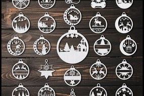 Σετ των 2 Intra απο ξύλο plywood 3mm-4mm πάχος – Εξατομικευμένα στολίδια Προσαρμοσμένη διακόσμηση Δίασταση 20x20 cm INTRAFABR-120780308