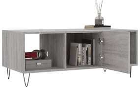 vidaXL Τραπεζάκι Σαλονιού Γκρι Sonoma 102x50x40 εκ. Επεξεργασμένο Ξύλο