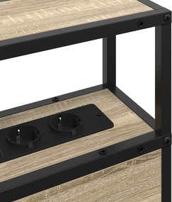 vidaXL Κεφαλάρι Αποθήκης με ράφι Sonoma Δρυς 80 cm Επεξεργασμένο ξύλο