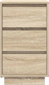 vidaXL Κομοδίνο με φώτα LED Sonoma Oak 38x34x65 cm