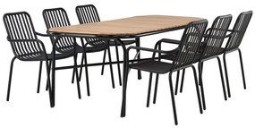 Σετ Τραπέζι και καρέκλες Dallas 3520, Ξύλο, Μέταλλο, Ξύλο: Ακακία | Epipla1.gr
